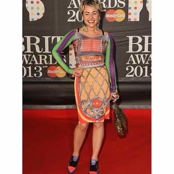 Adidas Originals Jeremy Scott jukebox Dress x29867 Retro Art to Wear Small - Picture 13 of 15